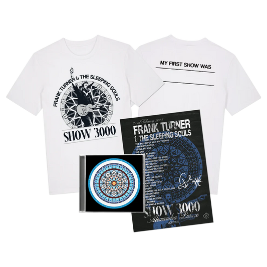 Show3000 Live CD + Show3000 'My First Show' Bundle T-Shirt + Show3000 Setlist Signed Poster